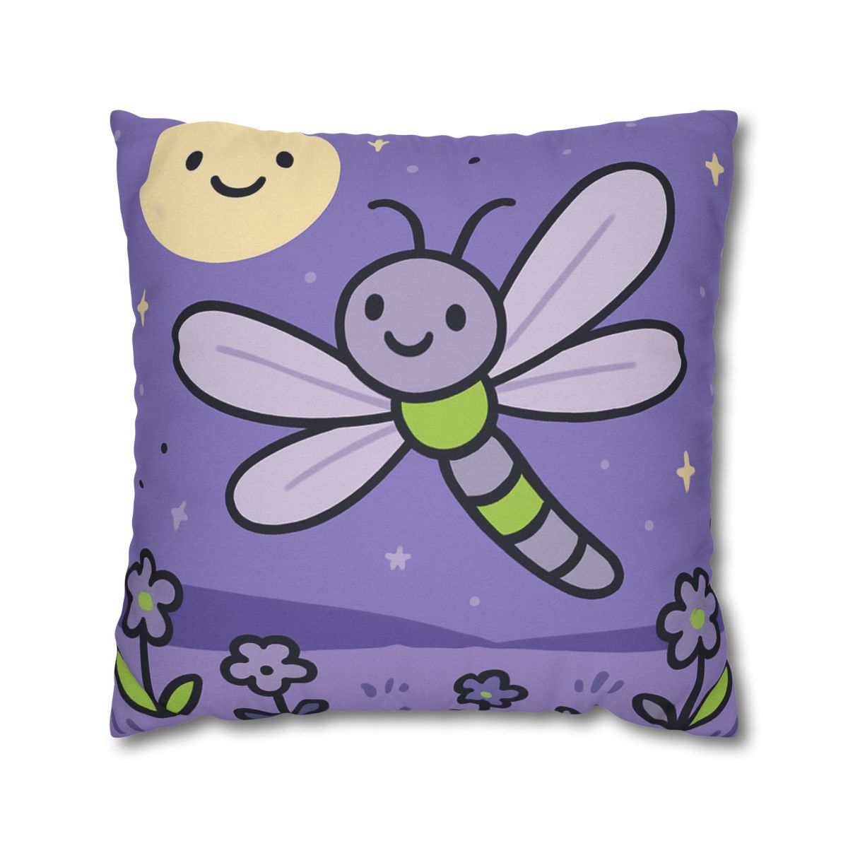 Moonlight Meadow Dragonfly personalized pillow covers