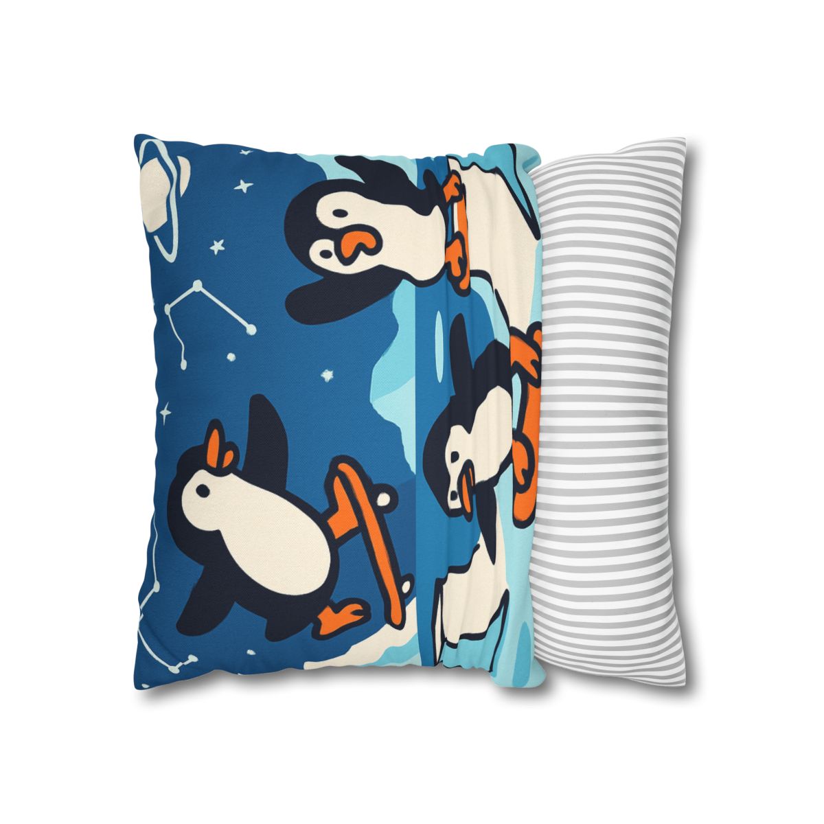 Galaxy Skate Park Penguins stylish decorative pillowcases