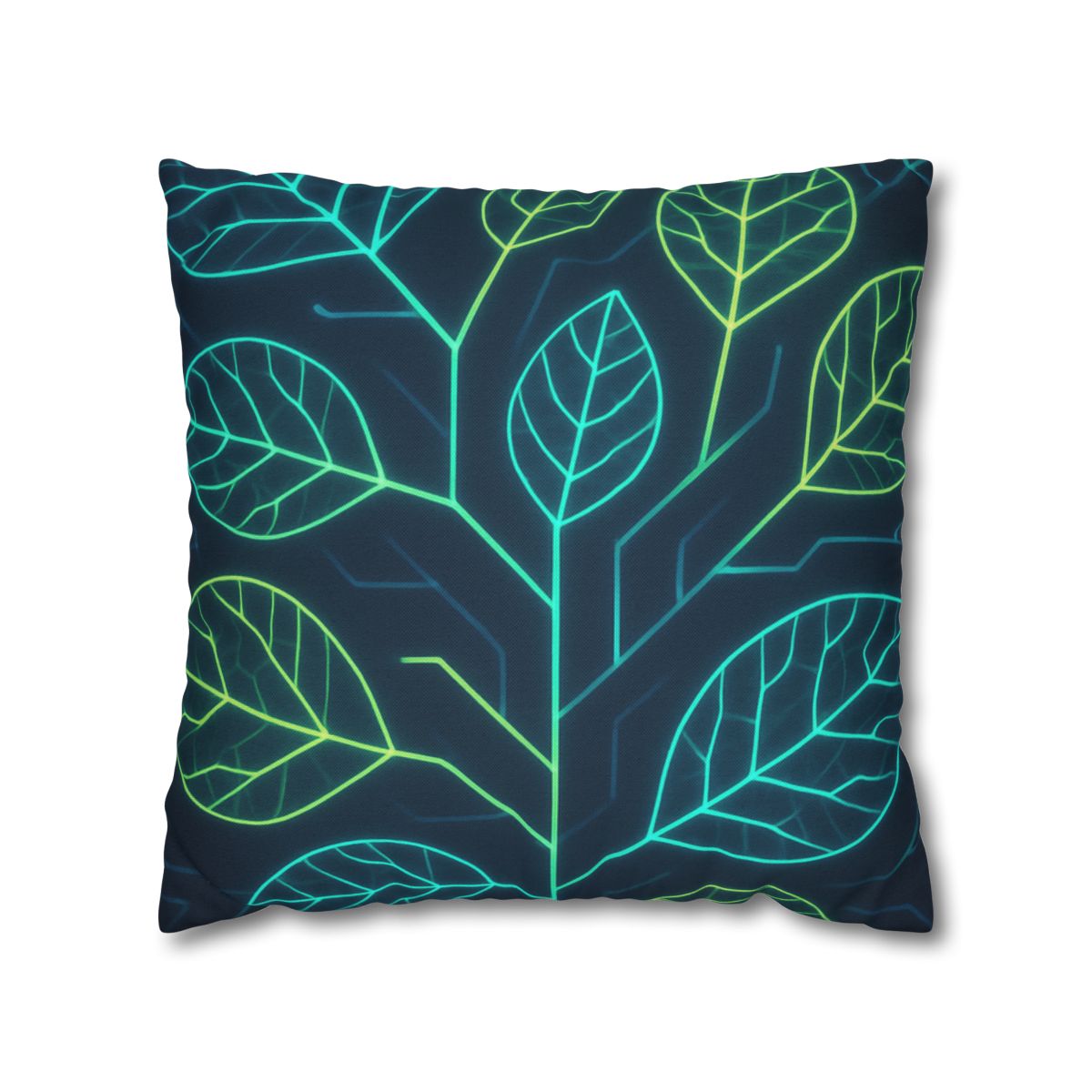 Leaf Vein Circuit Flow designer print pillow cases