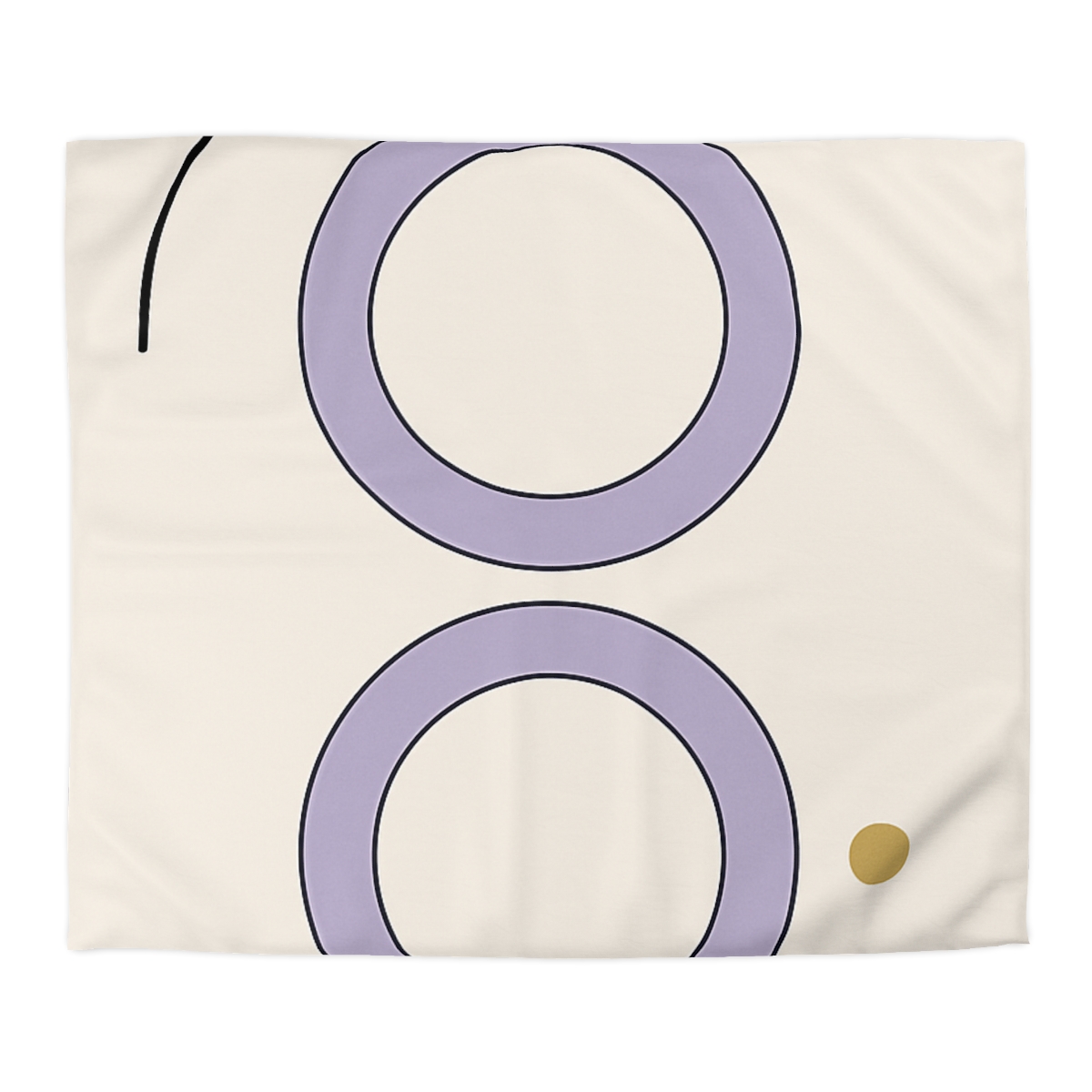 Arc Corner With Paired Rings personalized bedding duvets