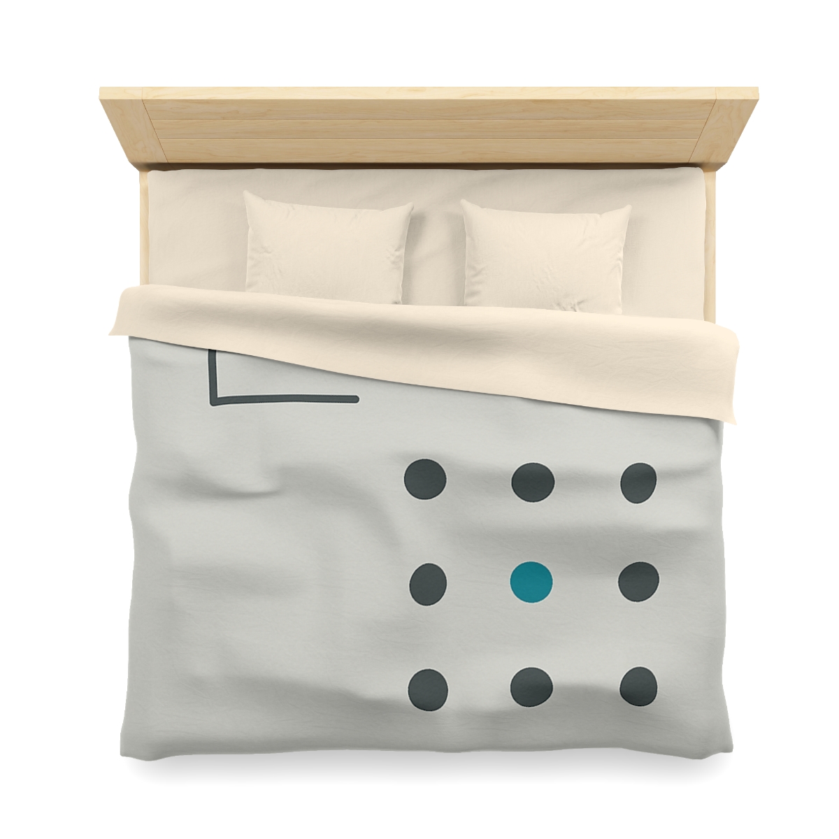 Sparse Dot Grid With Missing Corner designer printed duvets