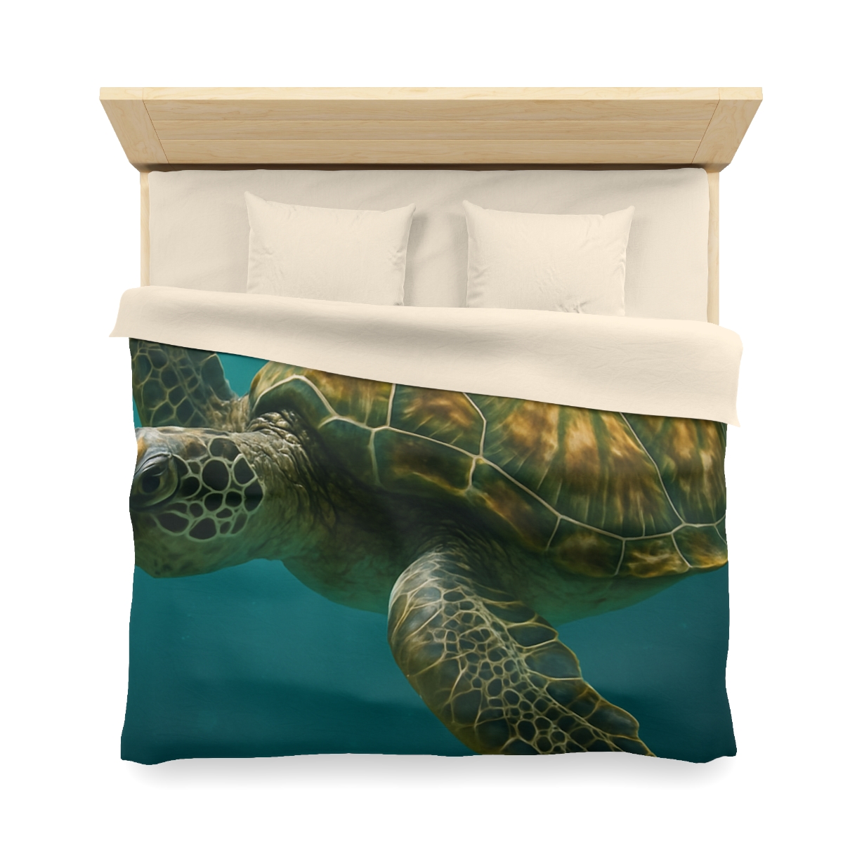 Gilded Drift Green Sea Turtle stylish duvet covers
