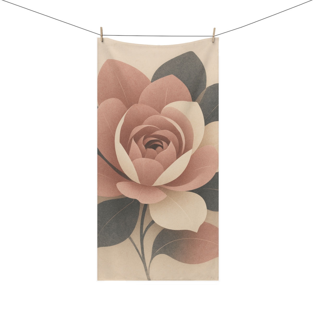 Petal Shadow Overprint personalized bath towels