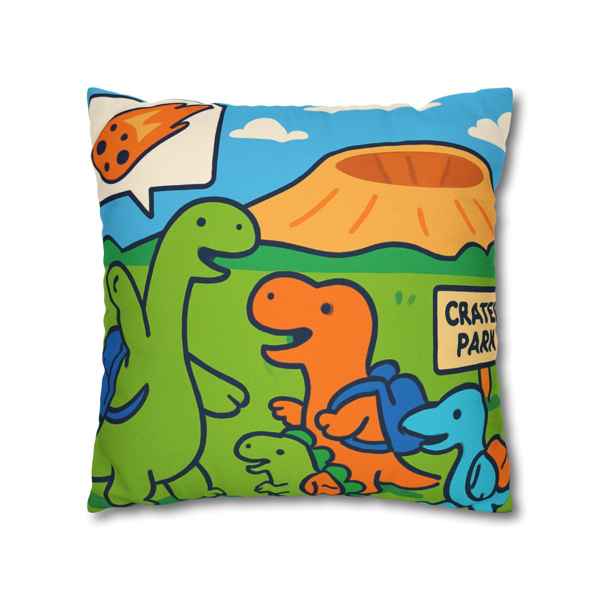 Cosmic Dino Field Trip comfortable bedding pillow covers