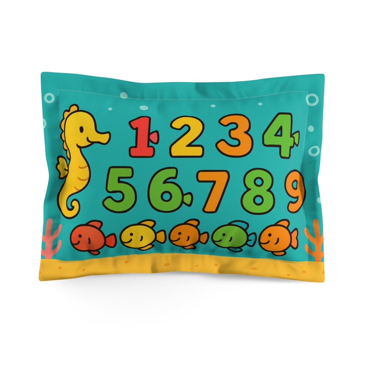 Coral Reef Math Parade soft plush pillows