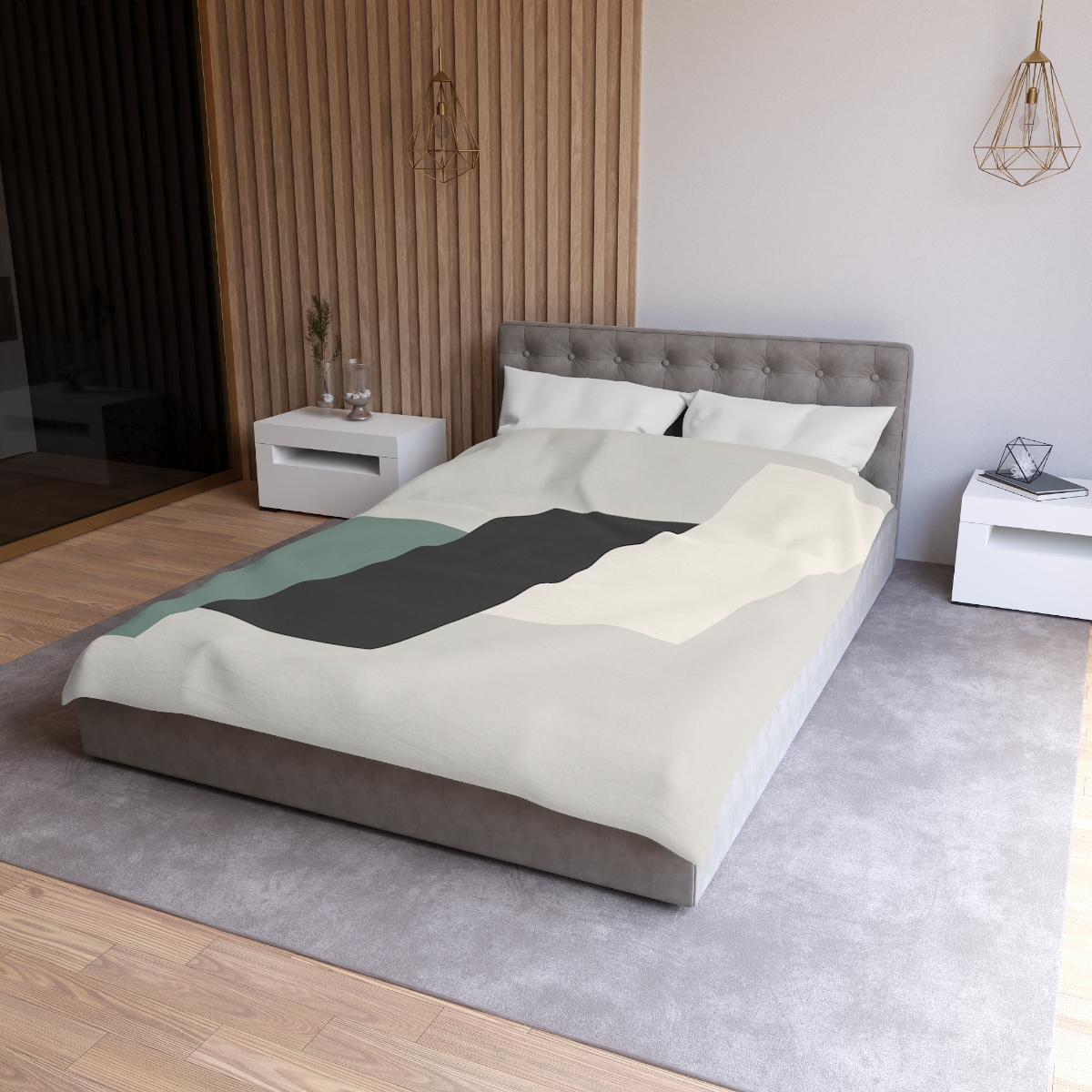 Triad Of Floating Panels soft comforter duvets