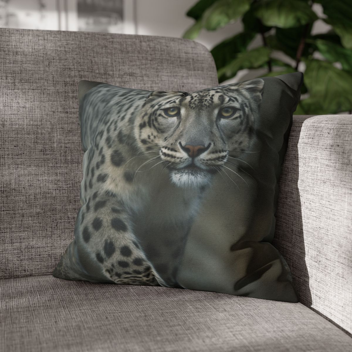 Starlit Sprint Snow Leopard comfortable bedding pillow covers