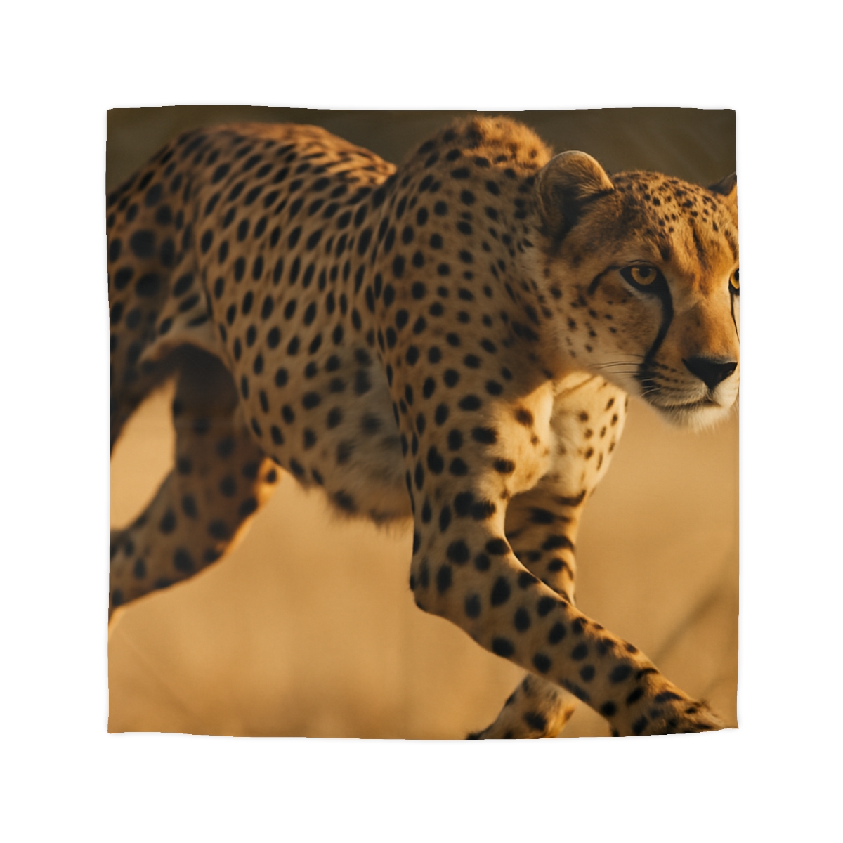 Speed Whisper Cheetah designer printed duvets