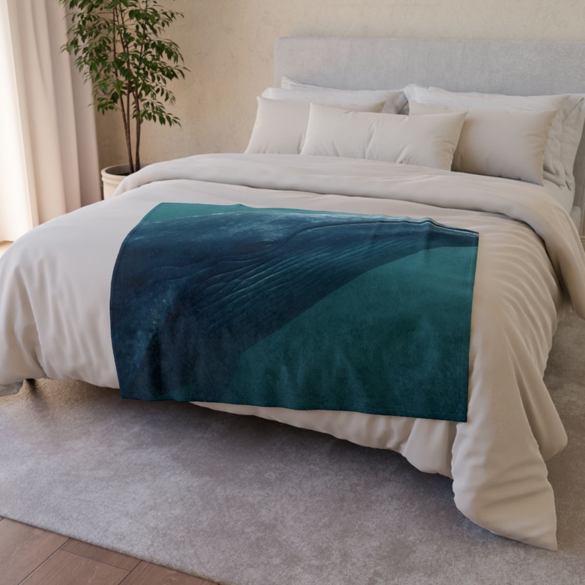 Ocean Song Blue Whale decorative home blankets