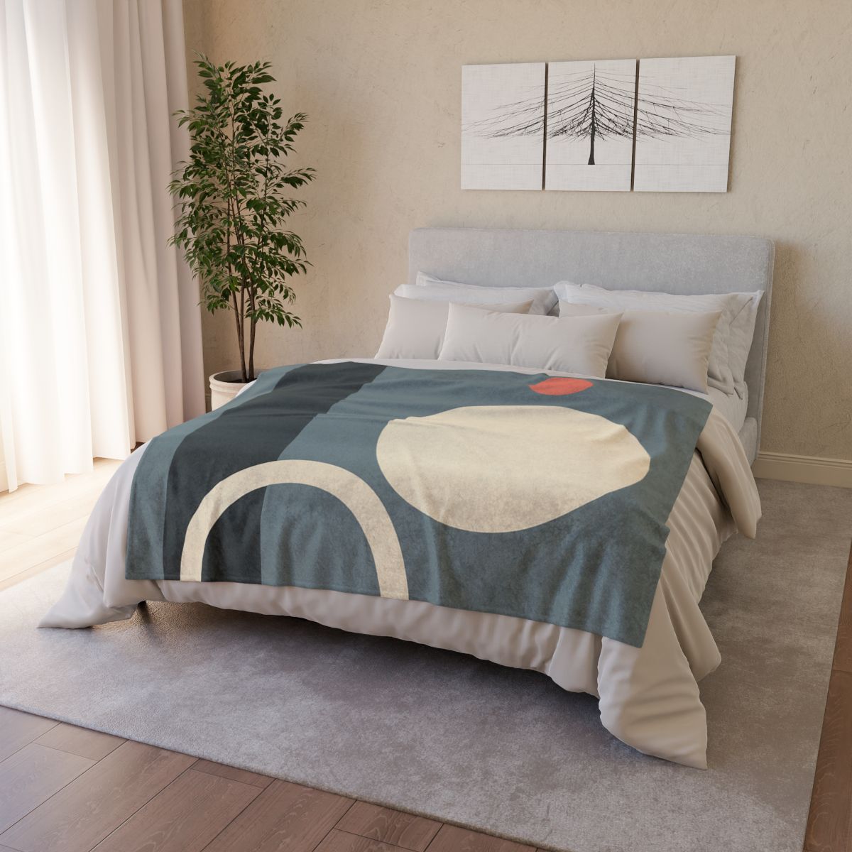 Quiet Triad With Offset Arc warm winter blankets