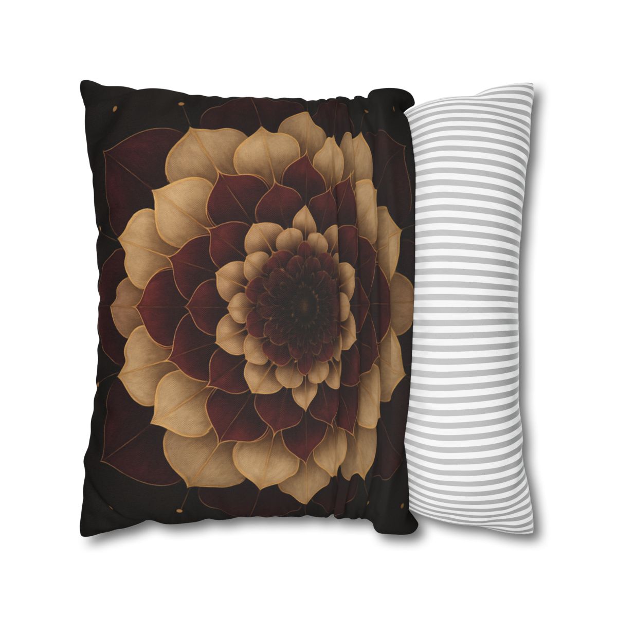 Petal Orbit Mandala designer print pillow cases
