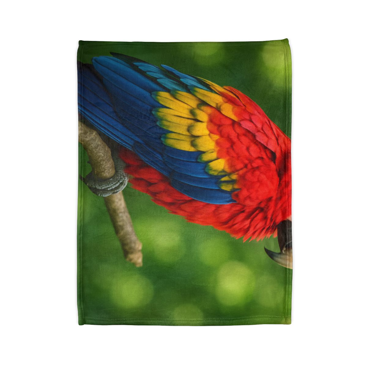 Color Storm Scarlet Macaw trendy patterned blankets