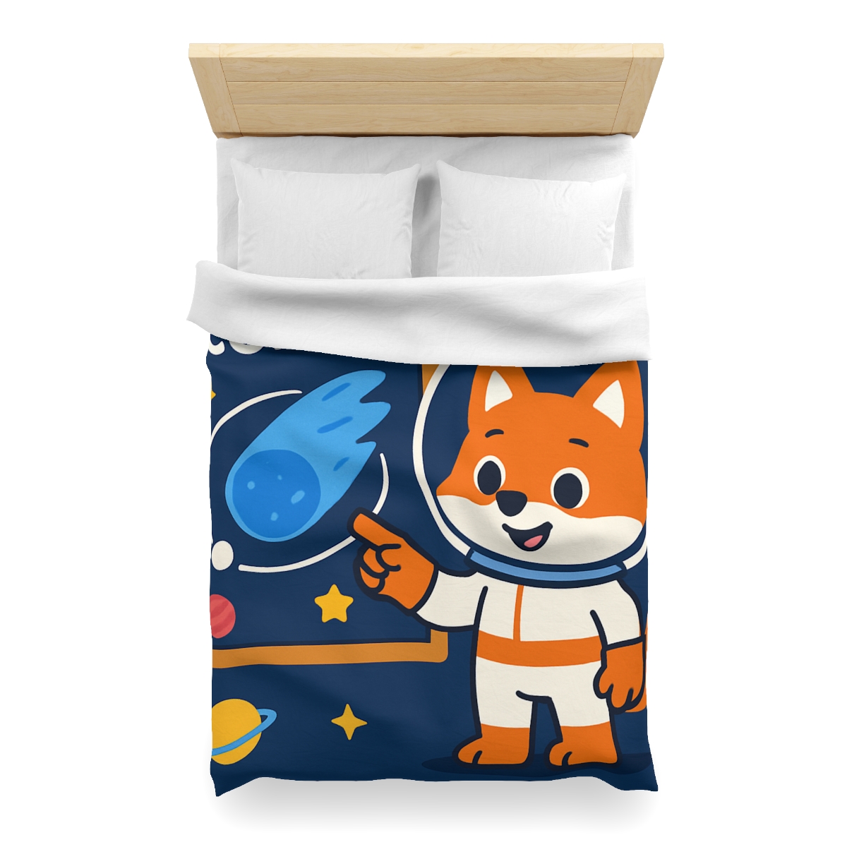 Comet Classroom With Curious Space Fox trendy bedroom duvets