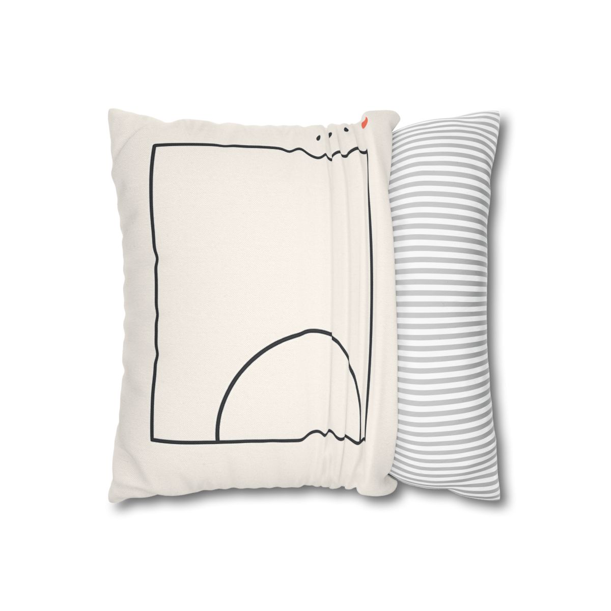 Open Frame With Offset Arc designer print pillow cases