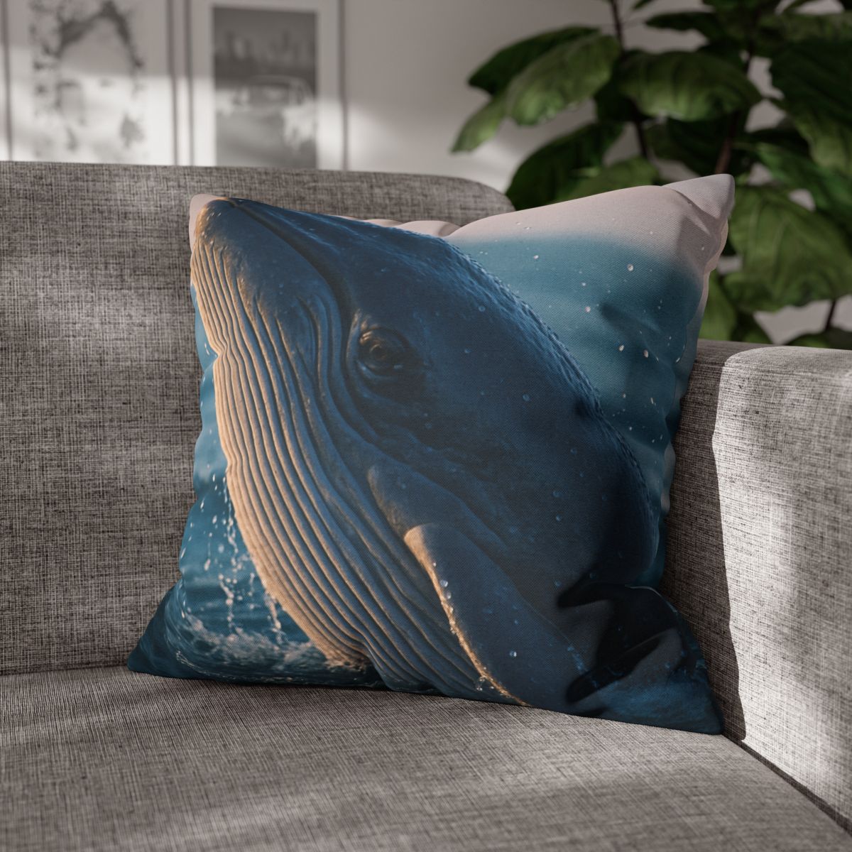 Ocean Song Blue Whale trendy patterned pillow cases