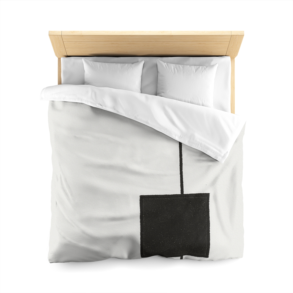 Offset Frame And Inner Square Pause personalized bedding duvets
