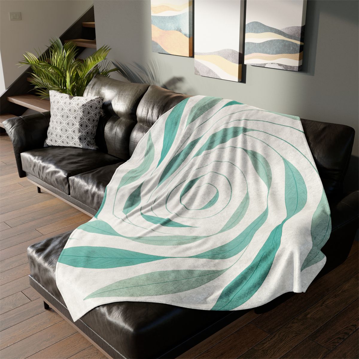 Orbiting Leaf Halo stylish throw blankets