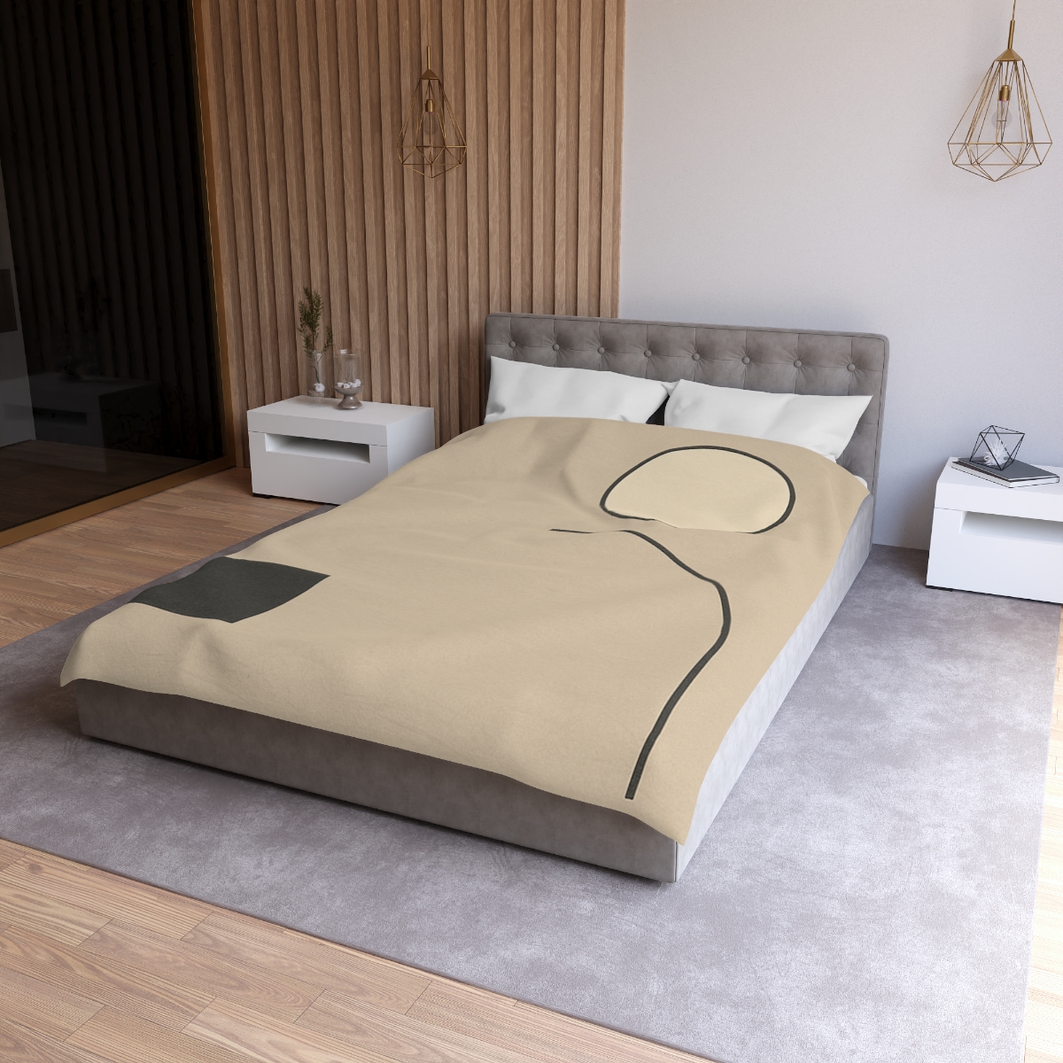 Triadic Arc And Square Balance soft comforter duvets