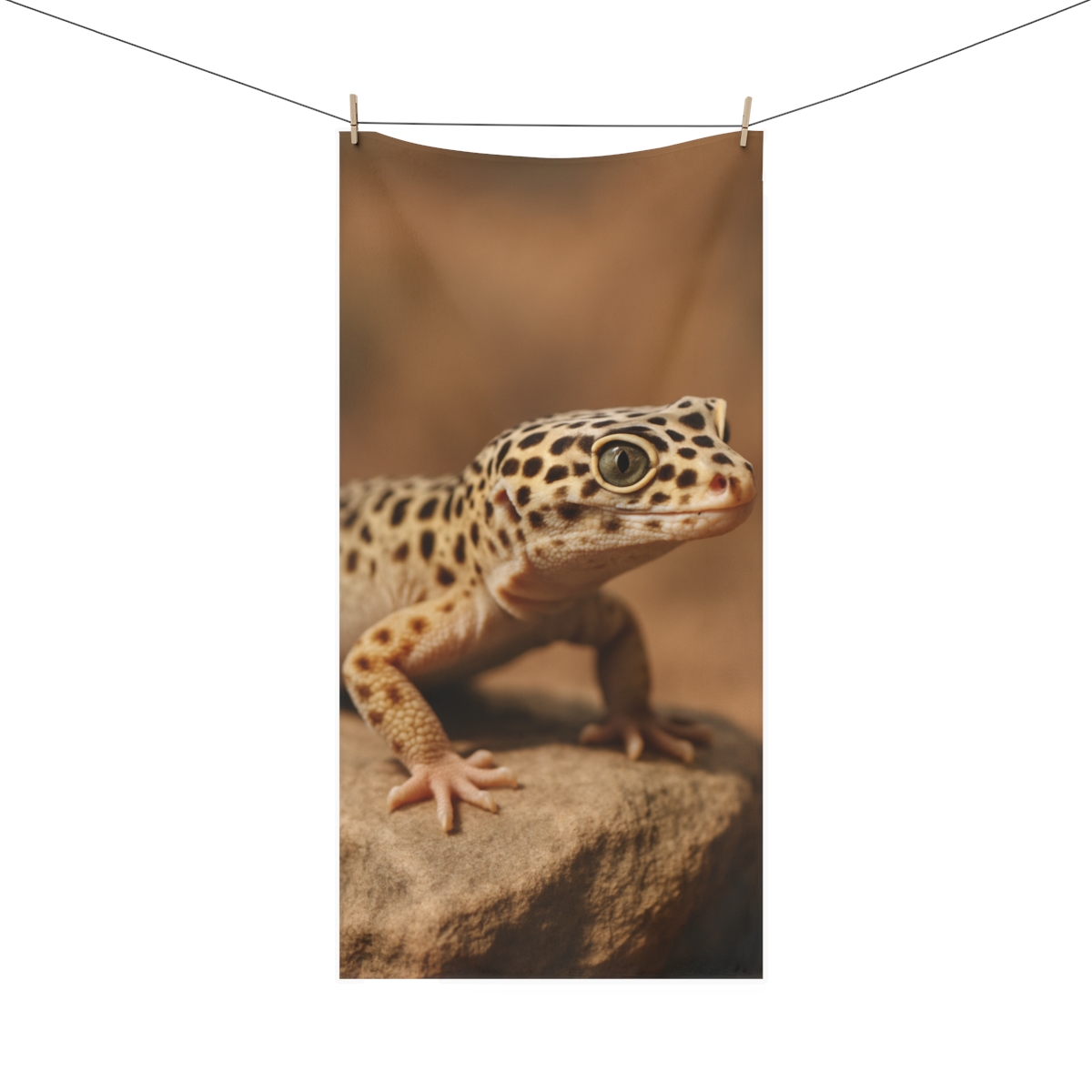Dusky Majesty Leopard Gecko trendy hand towels