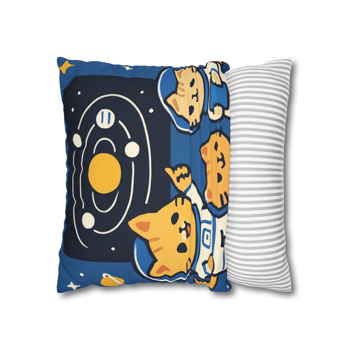 Space School For Curious Cats soft cotton pillow cases
