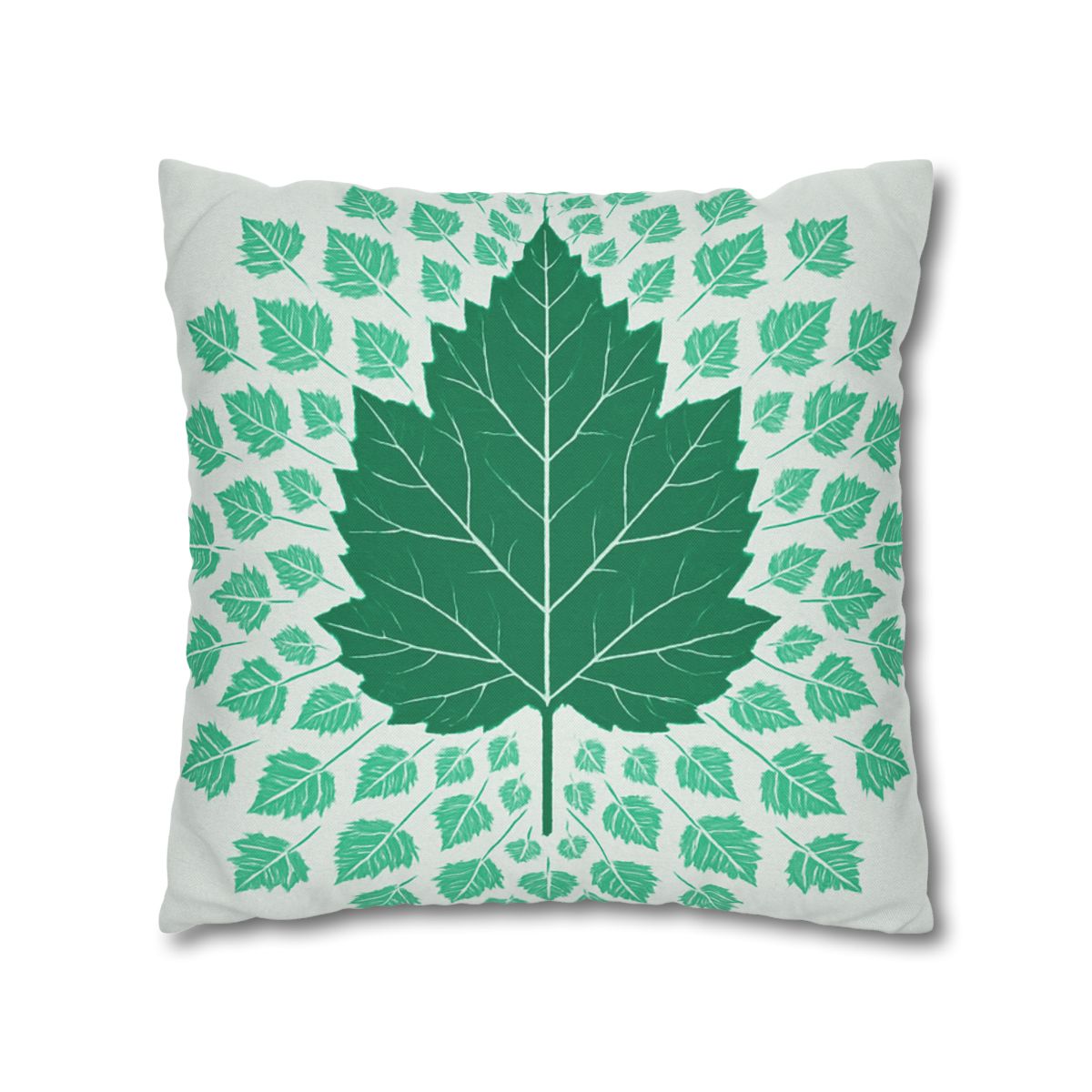 Fractal Leaf Radiance soft cotton pillow cases
