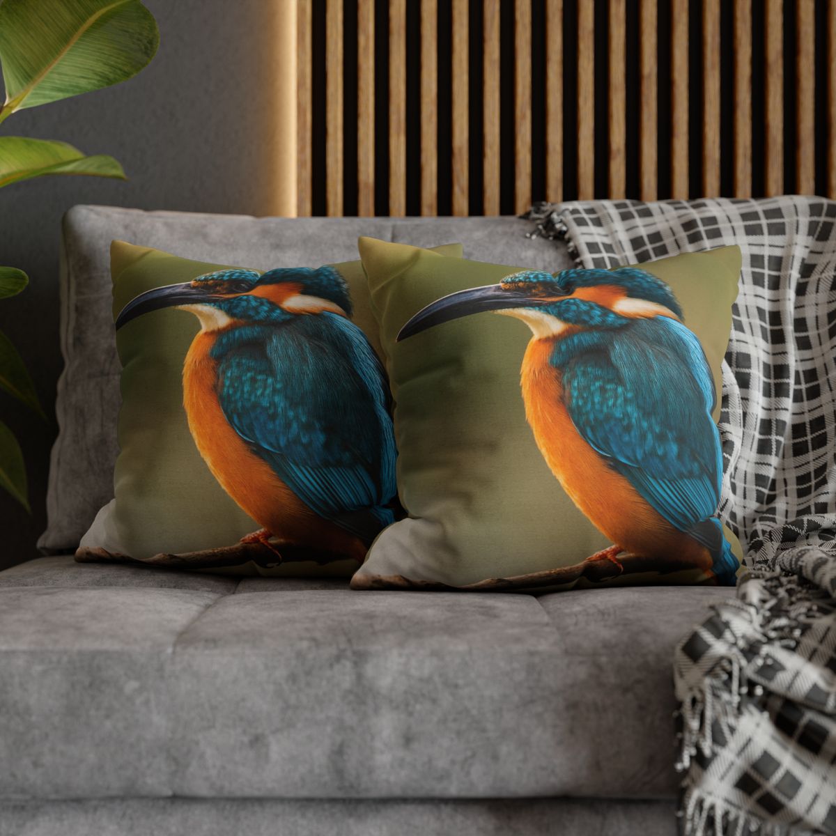 Sapphire Bolt Kingfisher soft cotton pillow cases