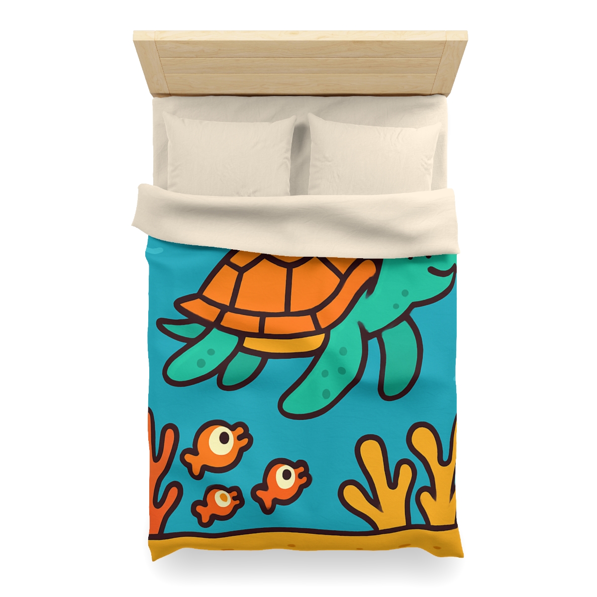 Rocket Powered Turtle Reef soft comforter duvets