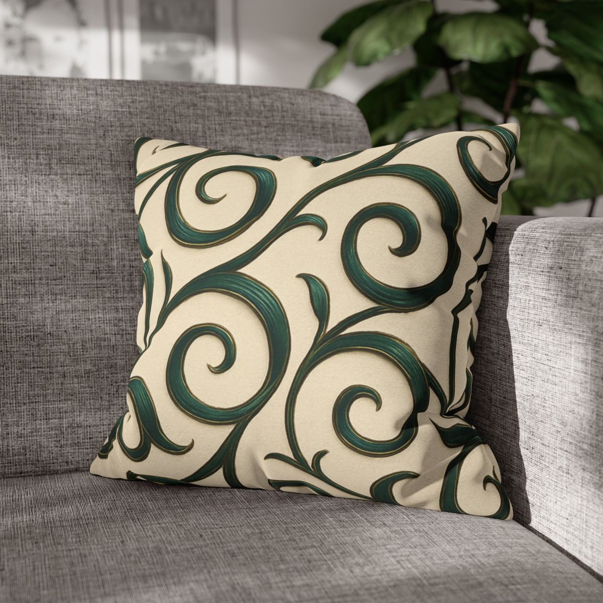 Vine Curl Ribbon Matrix stylish decorative pillowcases
