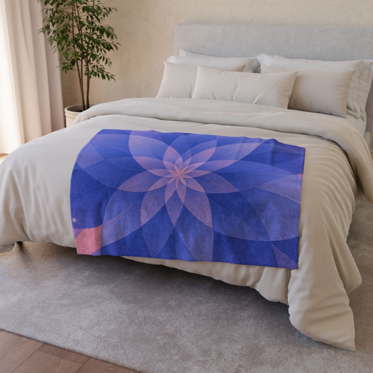Petal Prism Overlap soft fleece blankets