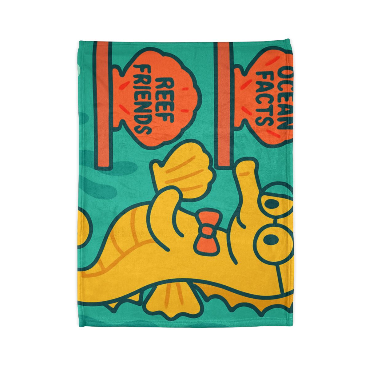 Underwater Library Of The Seahorse Librarian designer printed blankets