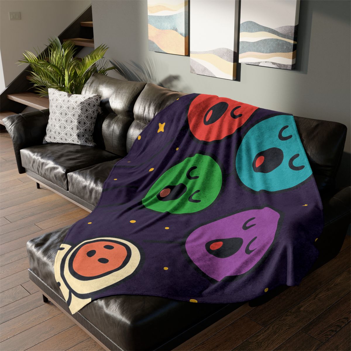 Galaxy Garden Of Singing Planets designer printed blankets
