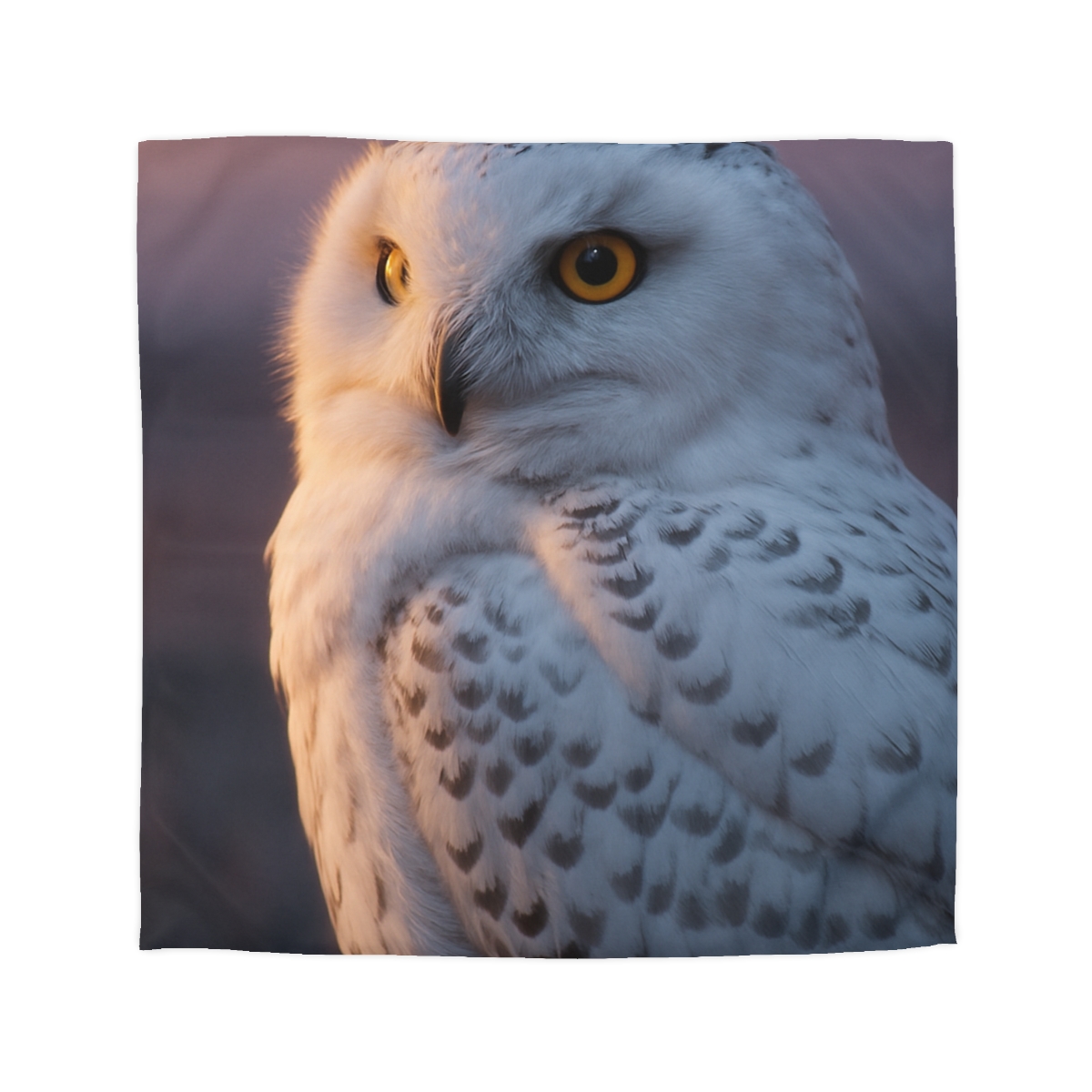 Twilight Watcher Snowy Owl personalized bedding duvets