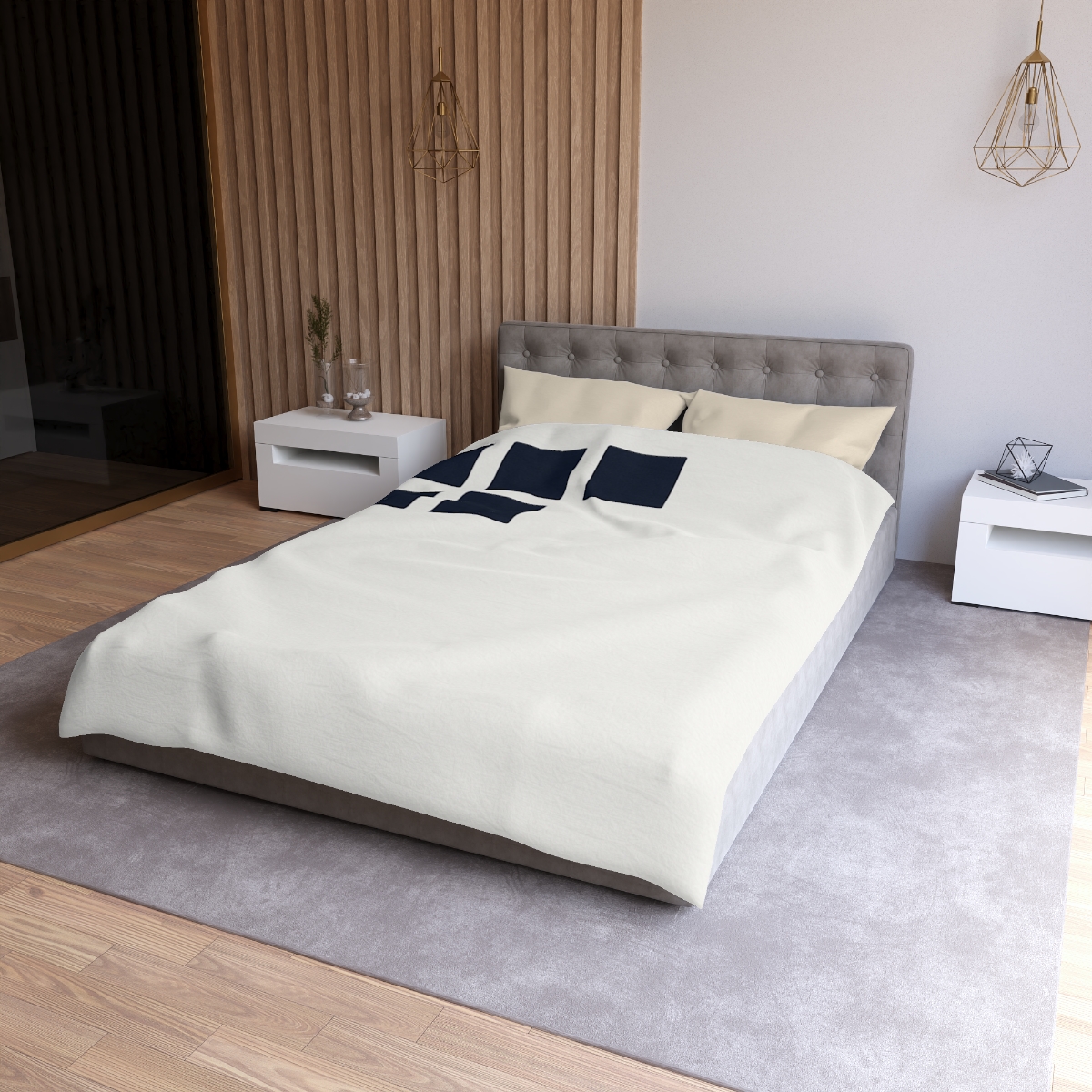 Corner Grid With Missing Star soft comforter duvets