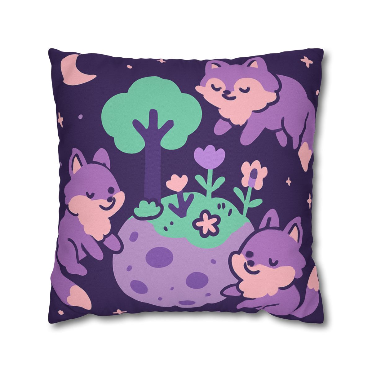 Galaxy Garden Of Floating Foxes custom pillow cases