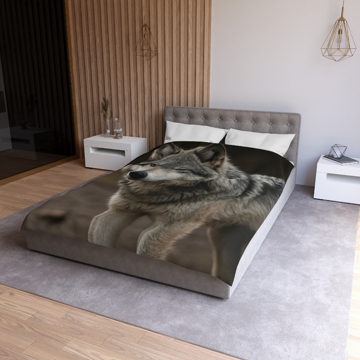 Silver Gaze Gray Wolf duvets for gifts