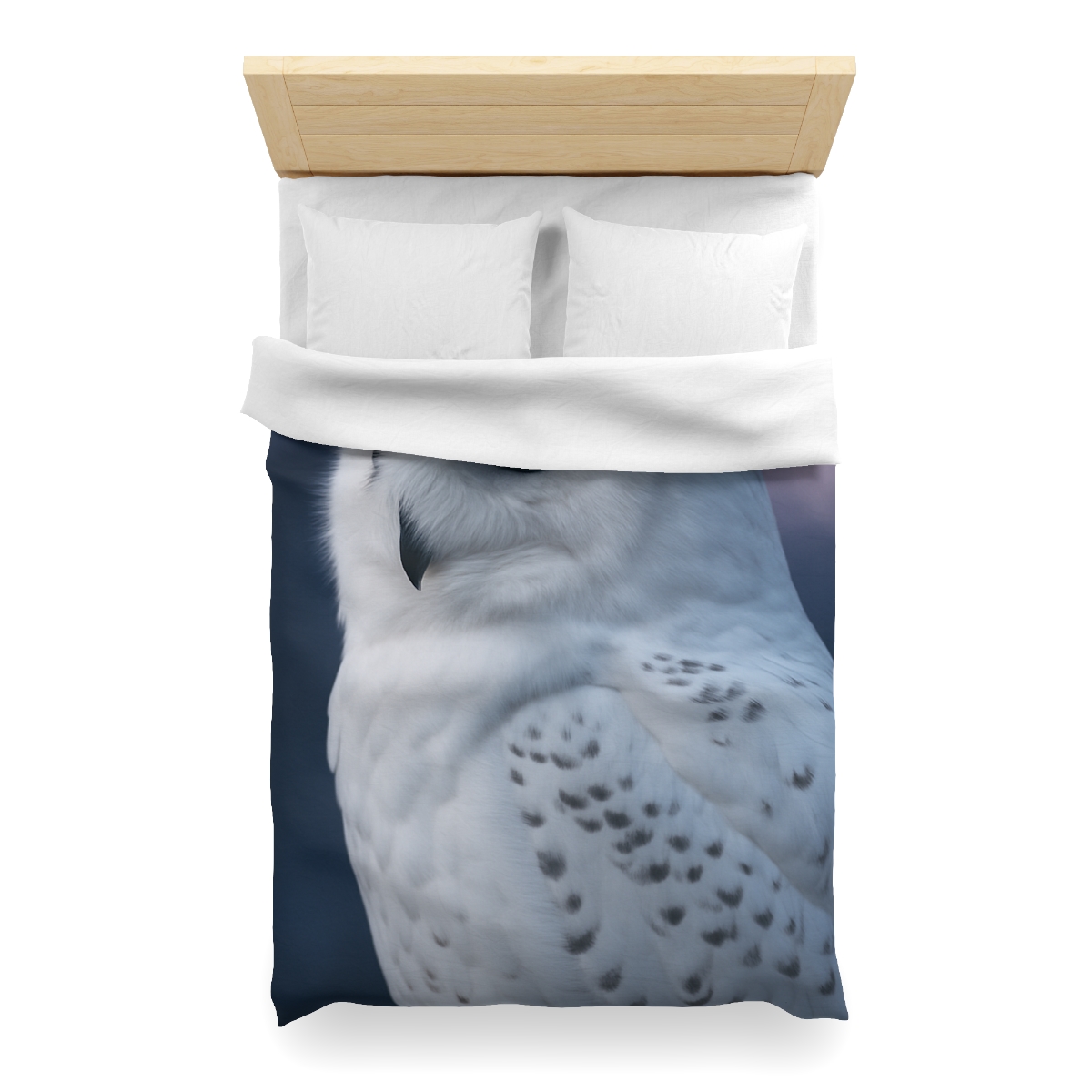Twilight Watcher Snowy Owl warm winter duvets