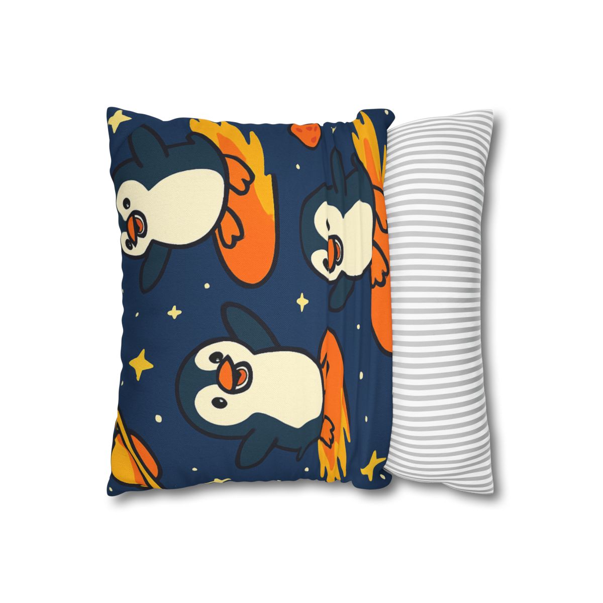 Comet Surfing Penguin Patrol comfortable bedding pillow covers