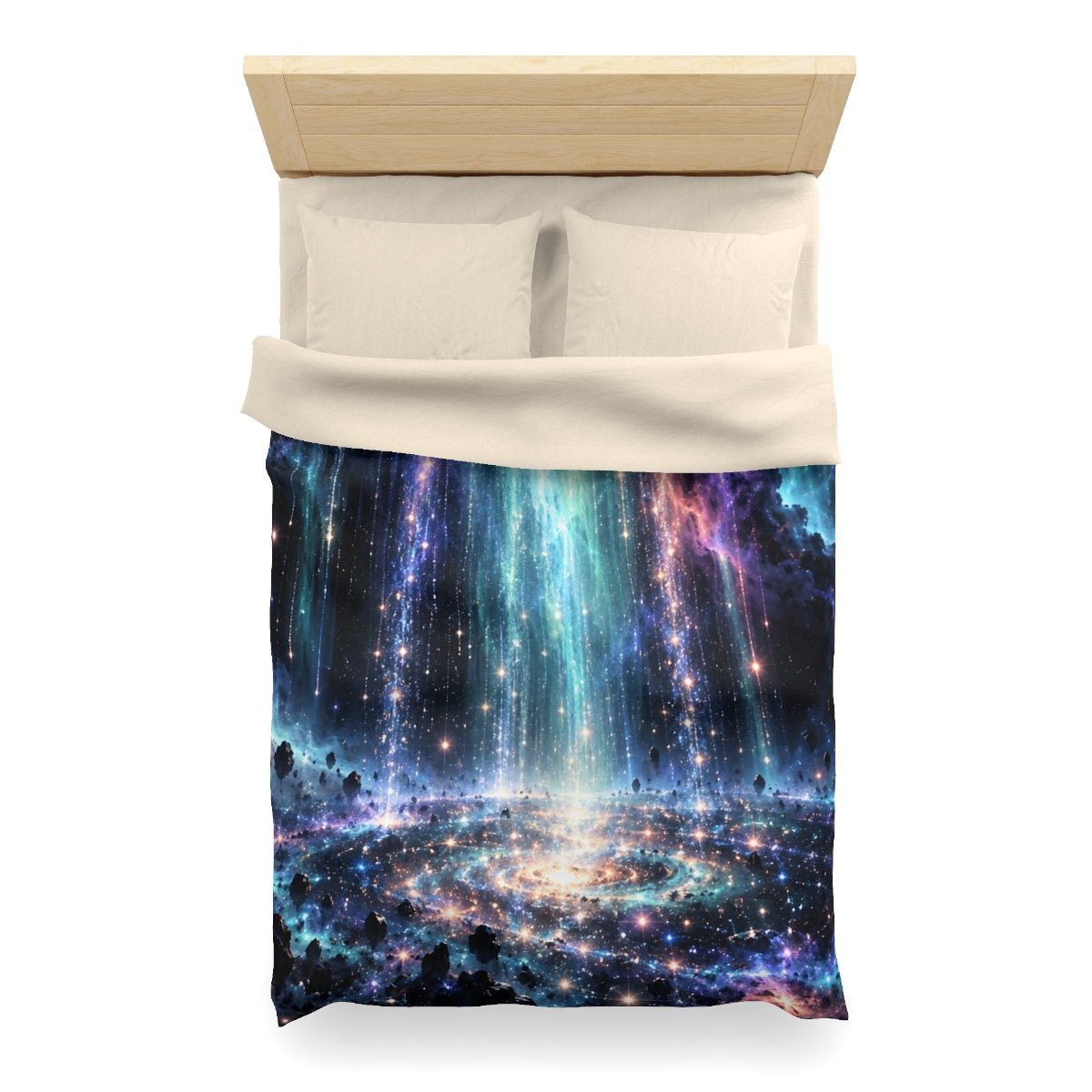 Aurora Starfall Cascade designer printed duvets [AI-3dc4d35a-71e852c38e99]