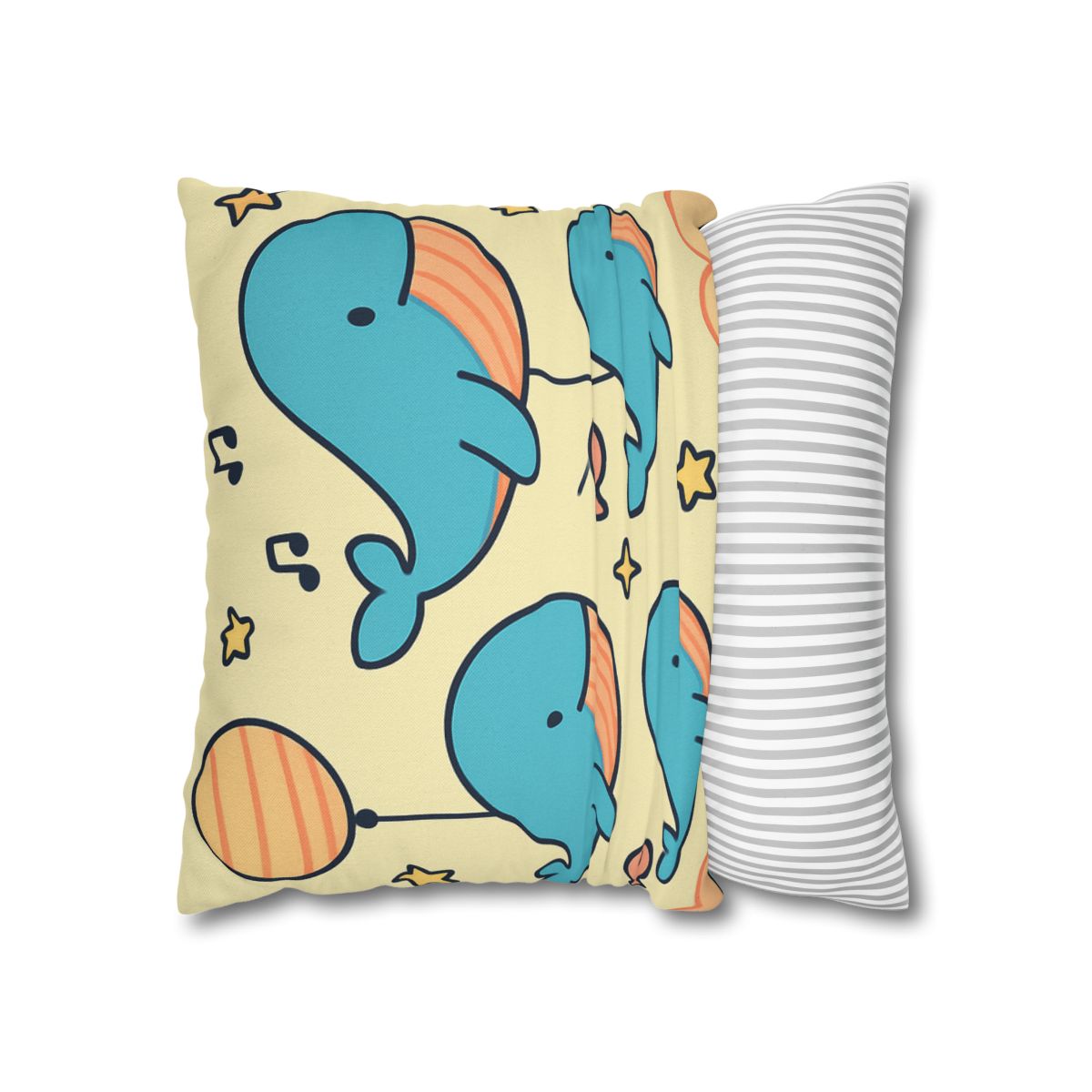 Cosmic Whale Parade personalized pillow covers