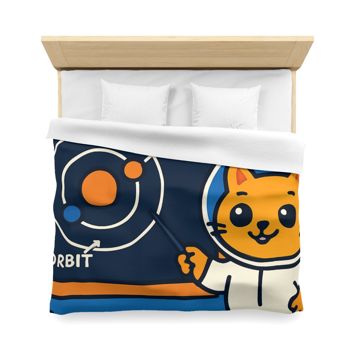 Comet Classroom Cat And The Orbit Chalkboard unique patterned duvets