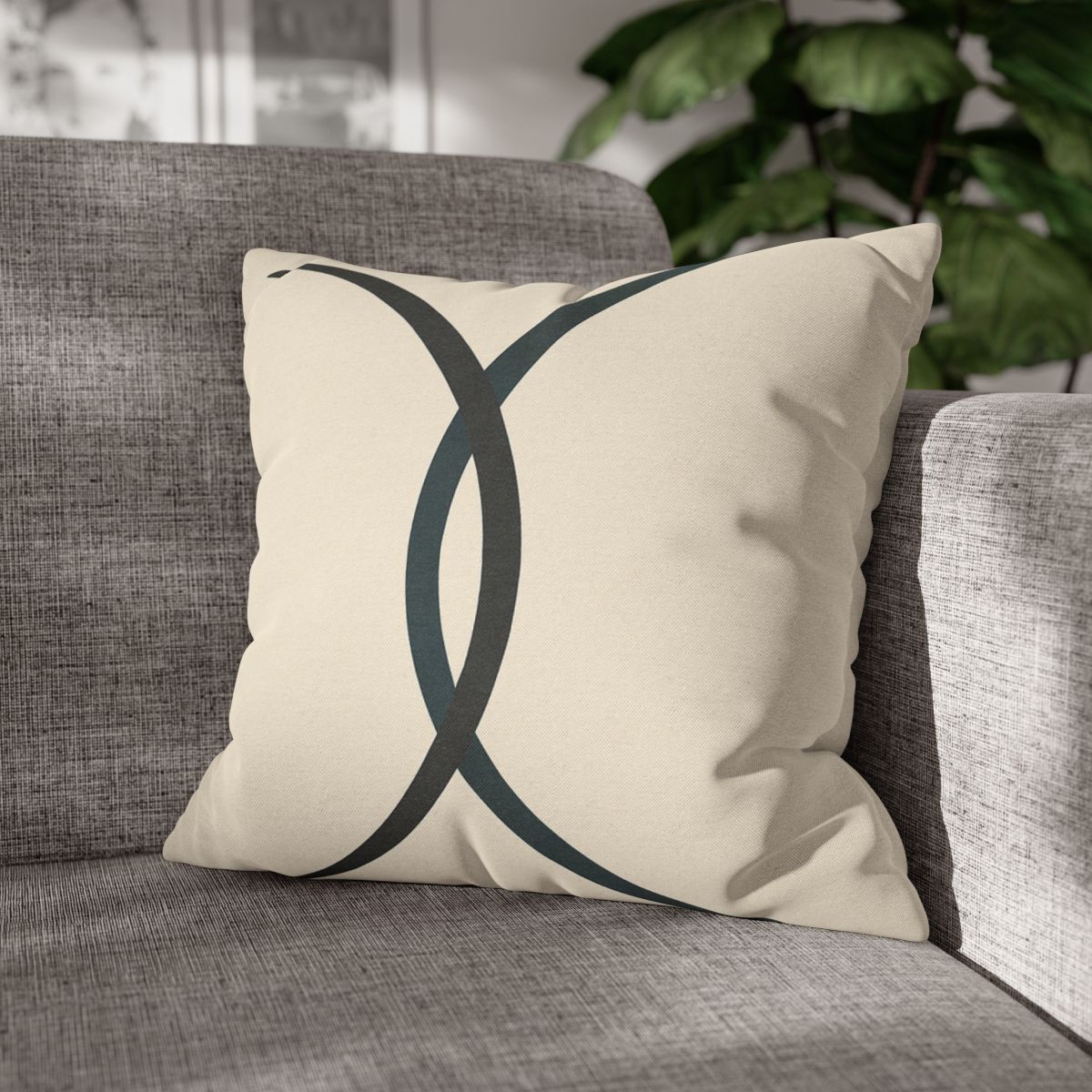 Intersecting Arc Duo Balanced designer print pillow cases