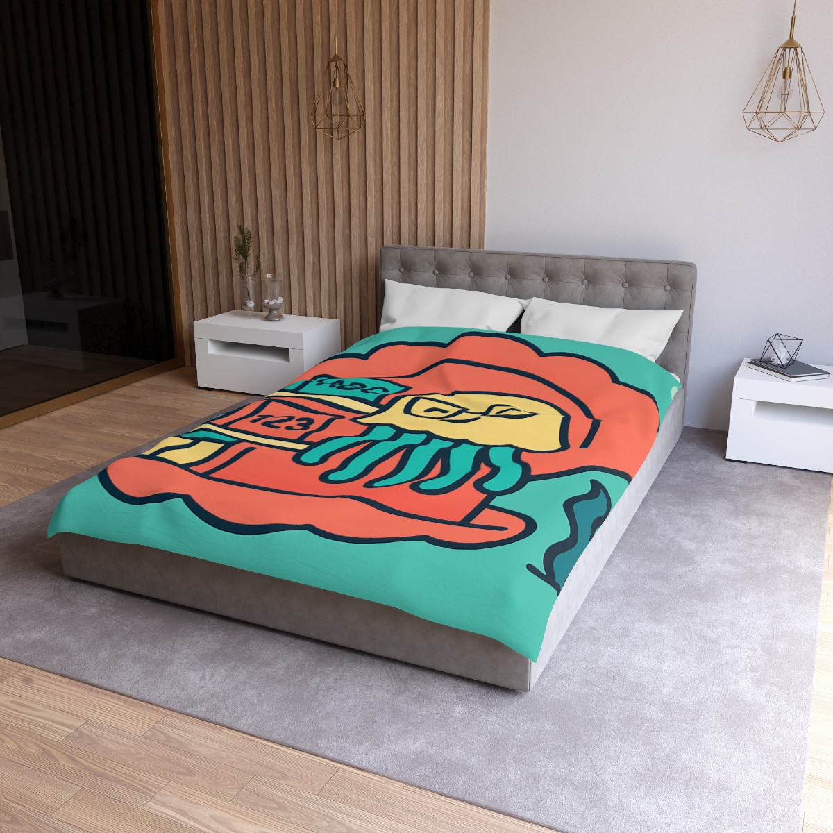 Nebula Jellyfish Library personalized bedding duvets