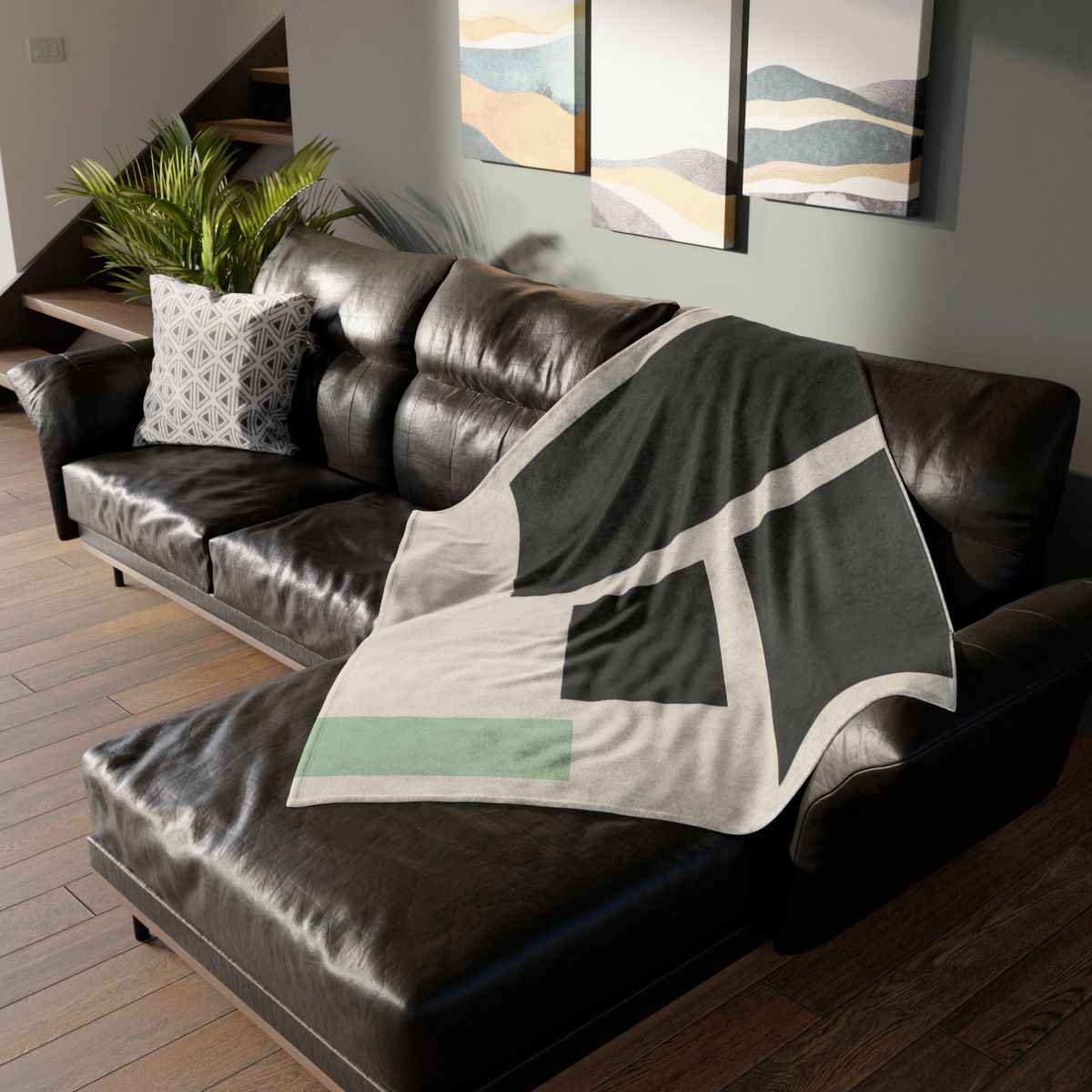 Offset Rectangle Quartet designer printed blankets