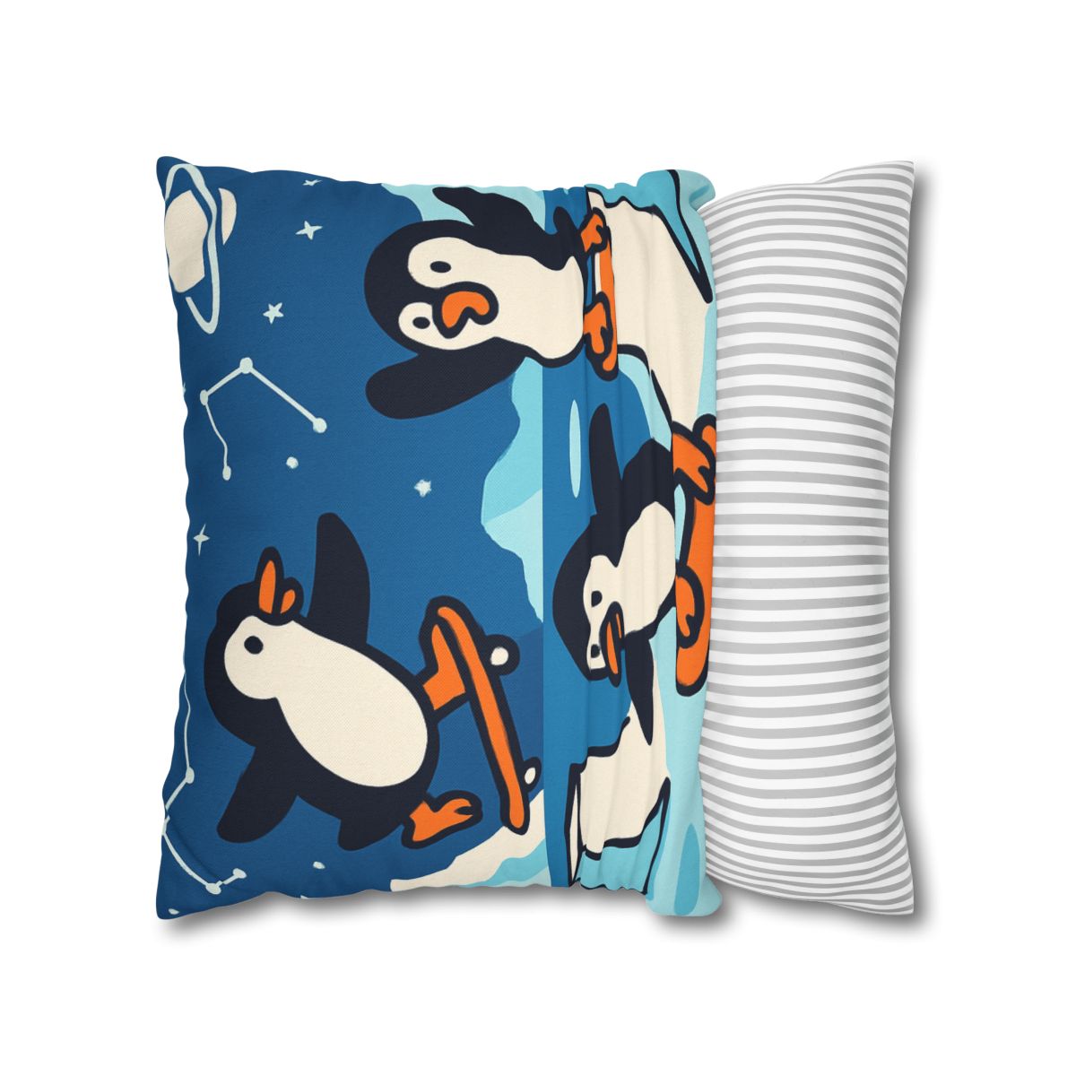 Galaxy Skate Park Penguins stylish decorative pillowcases