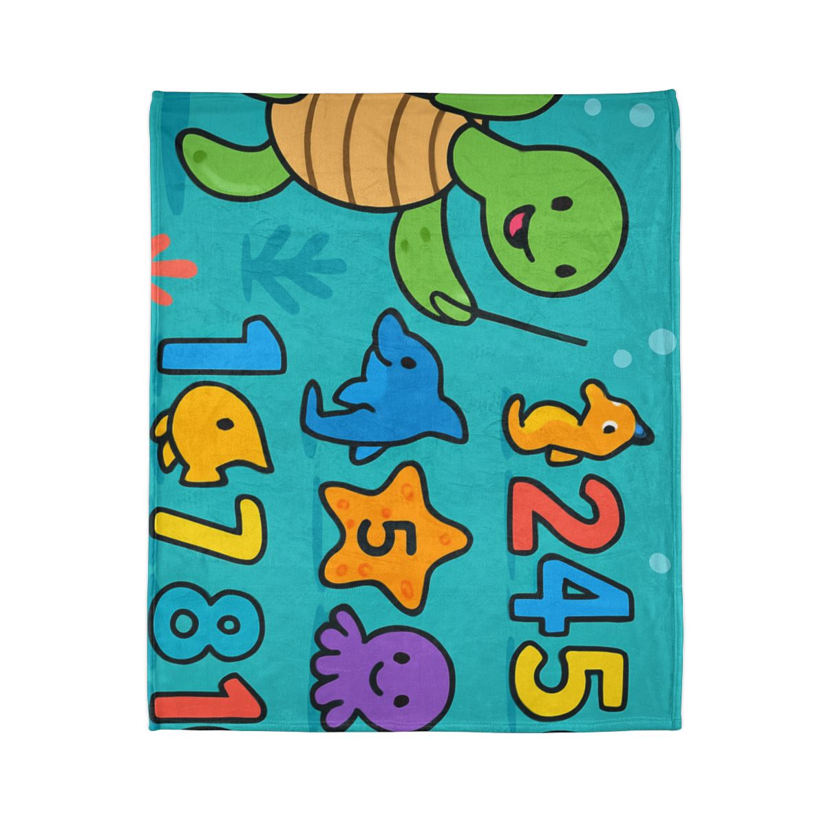 The Coral Reef Number Parade decorative home blankets