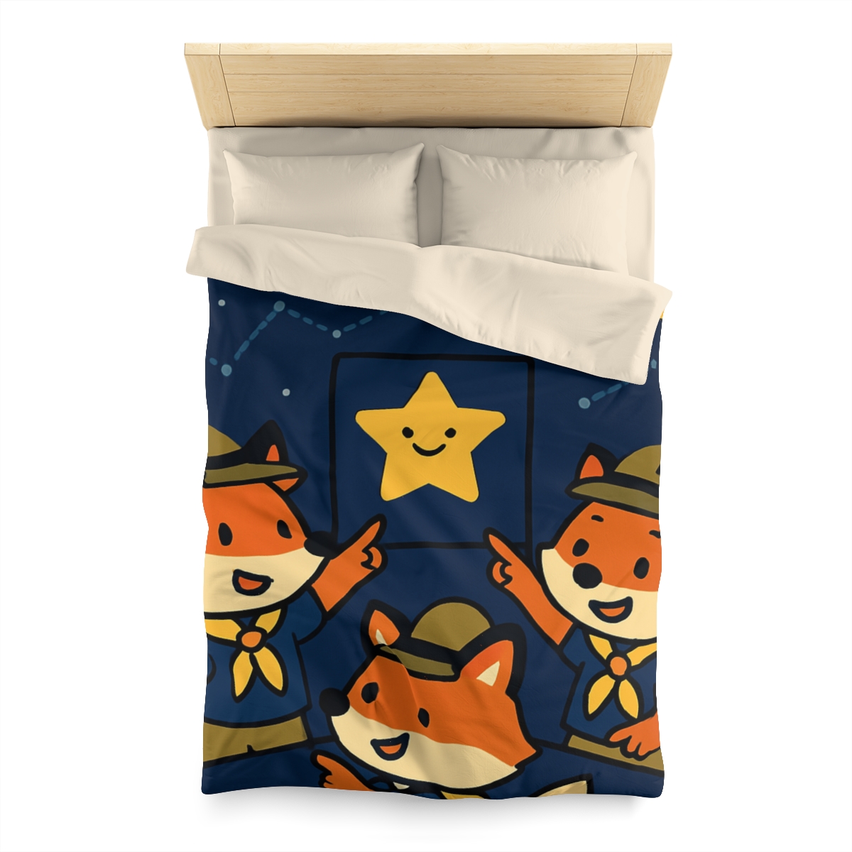 Stargazing Fox Scouts custom duvets