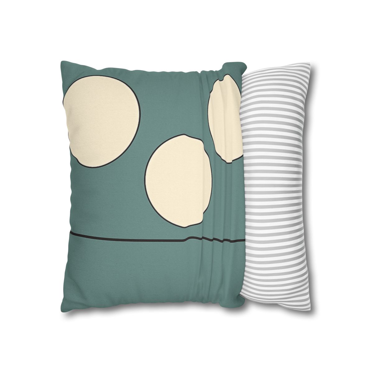 Staggered Trio Of Circles With Thin Divider unique gift pillow cases