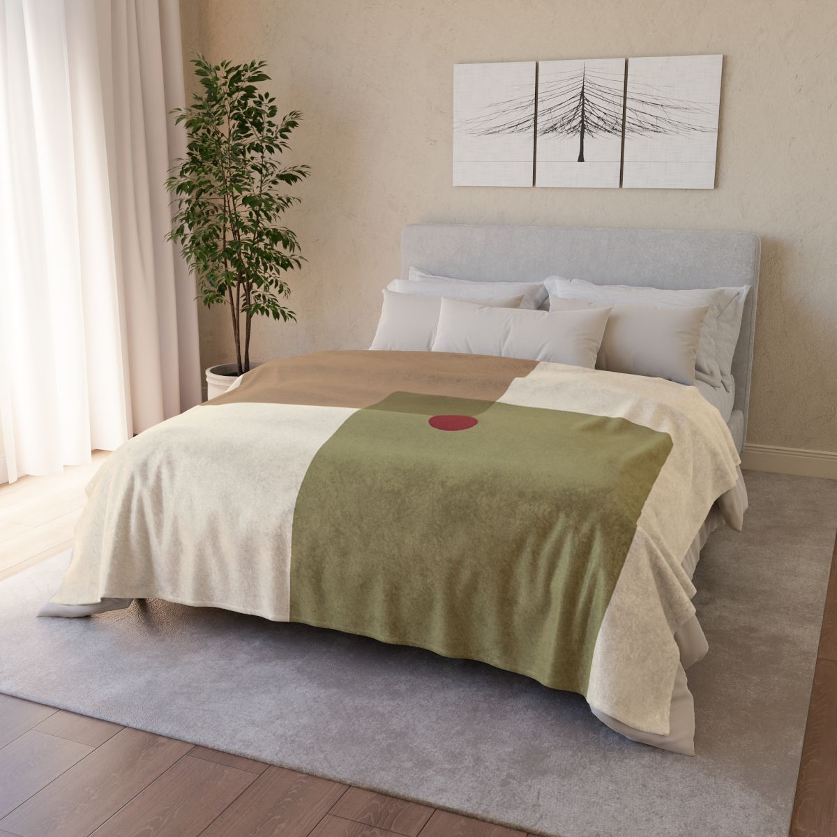 Offset Duo And Quiet Dot decorative home blankets
