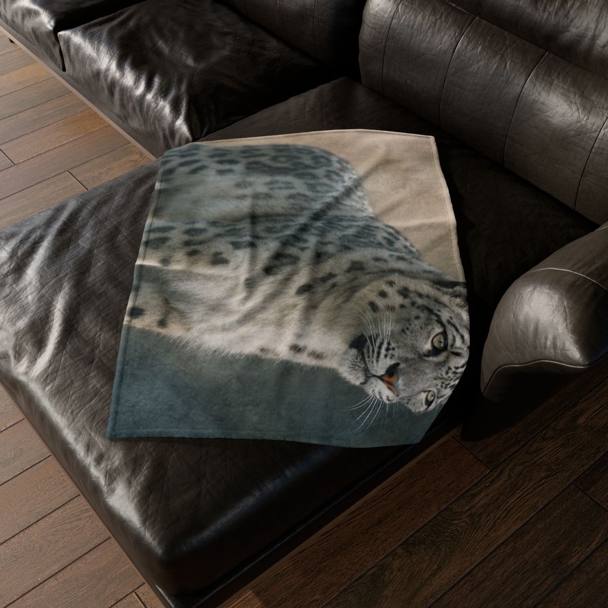 Mist Veil Snow Leopard trendy patterned blankets