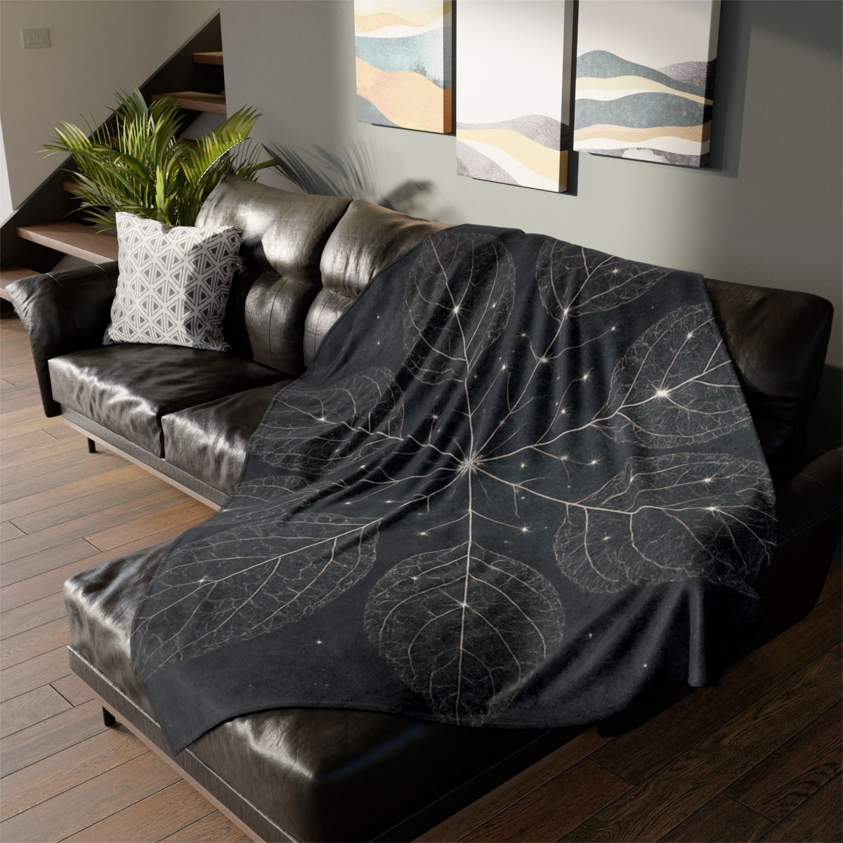Veinwork Star Map Lace soft fleece blankets